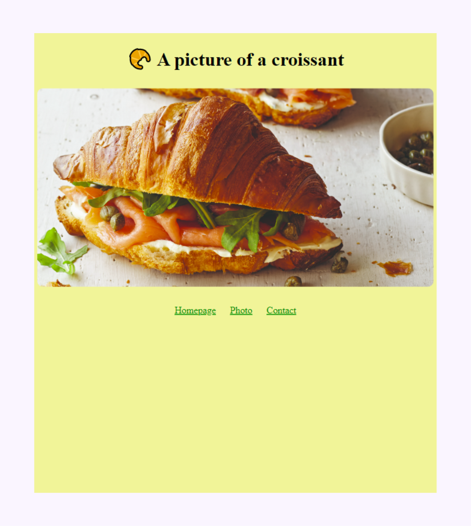 Croissant Website app project